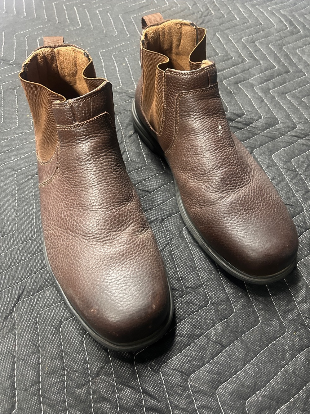 Florsheim Work FS2030 Men’s 10 EEE Brown Leather Steel Toe Chelsea Work Boots